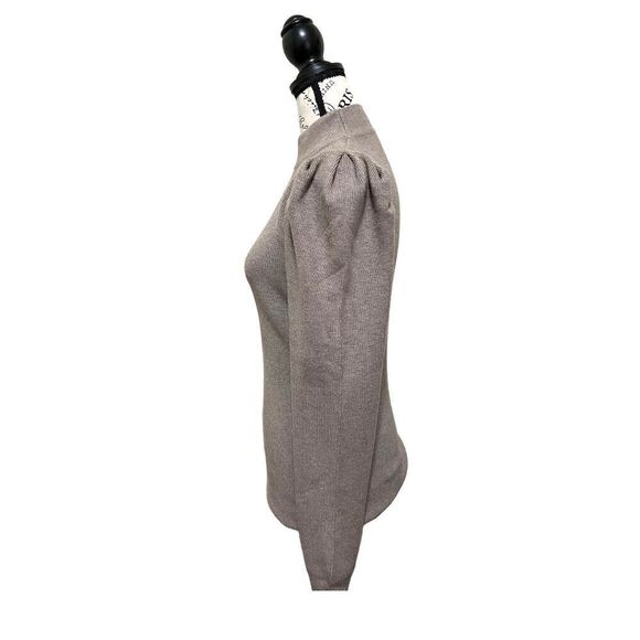 Cielo puff Sleeve Mock Turtleneck Sweater in Camel - Picture 2 of 10